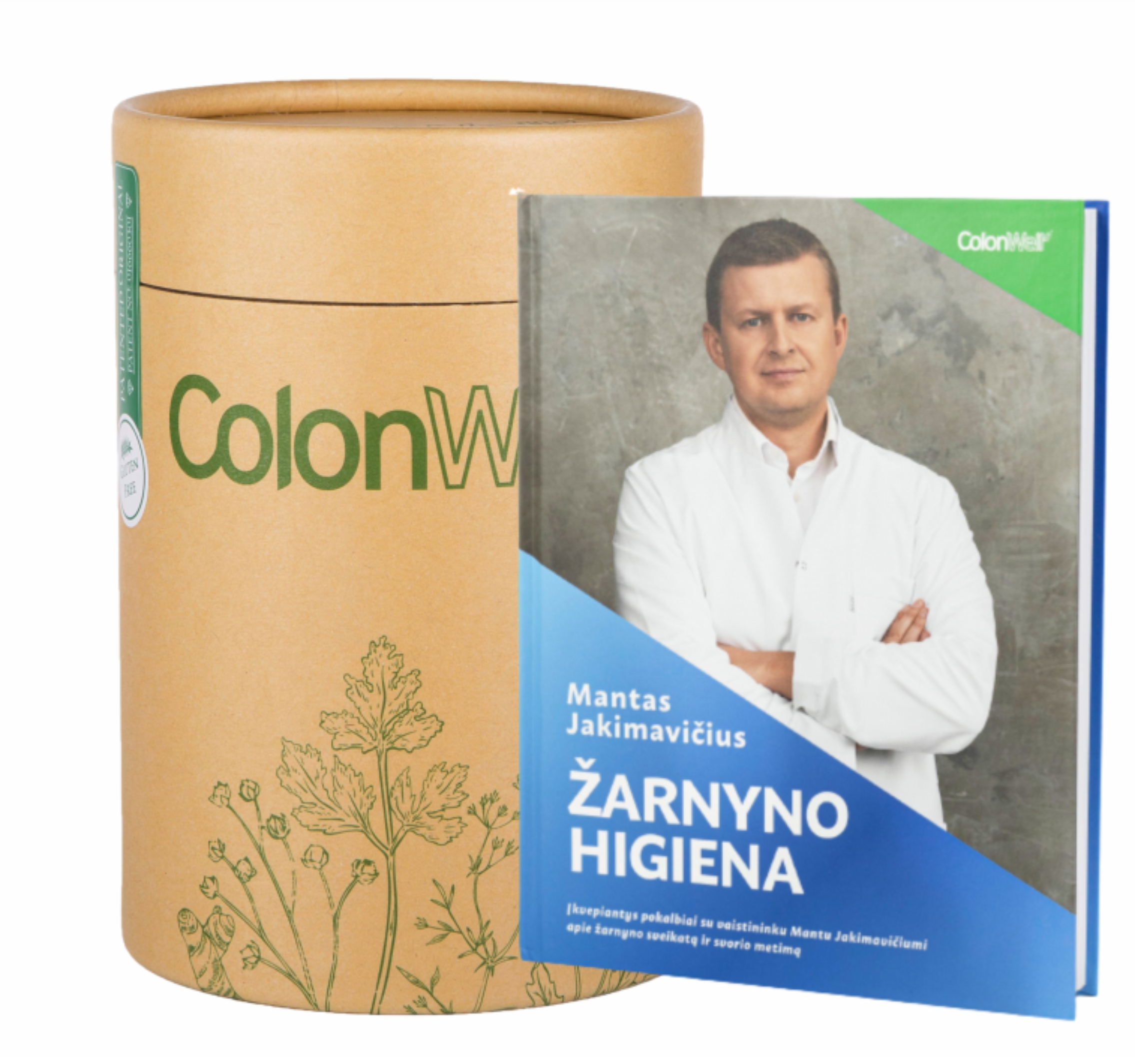 Colonwell.lt produktas - ColonWell (natūralaus skonio) 400g. + Knyga - žarnyno higiena